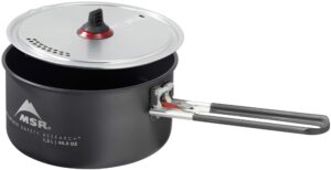 msr 1.3 liter nonstick ceramic coated solo camping cook pot black