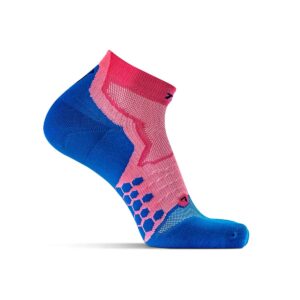 Thirty48 Performance Compression Low Cut Running Socks for Men and Women | More Compression Where Needed ([3 Pair] Pink/Blue, Small - Women 5-6.5 // Men 6-7.5)