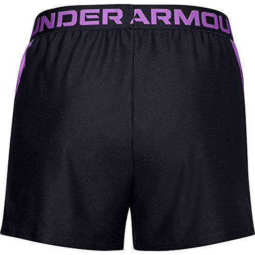 Under Armour Play Up Slit Cb Shorts, Black (001)/Exotic Bloom, Small