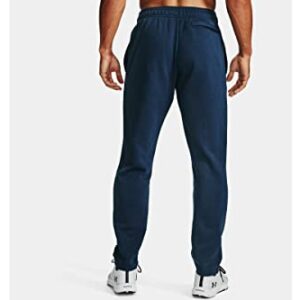 Under Armour Mens Rival Fleece Pants , Academy Blue (408)/Onyx White , X-Large