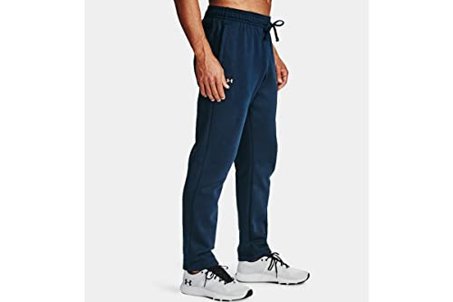 Under Armour Mens Rival Fleece Pants , Academy Blue (408)/Onyx White , X-Large