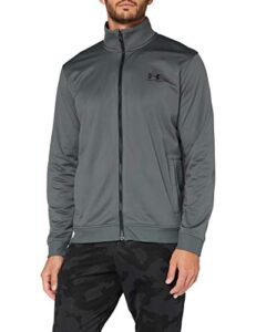 under armour men's sportstyle tricot jacket , pitch gray (012)/black, xx-large