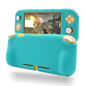 grip case for nintendo switch lite, silicone case for nintendo switch lite - turquoise