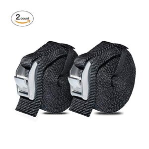 Premium Lashing Strap 1" x 13 ft,Tie Down Straps with Heavy Duty Cam Buckle with Sturdy Pad Secure Straps up to 1000 lbs Capacity for SUP, Kayak, Surboard, Cargo, Trailer, Luggage and More, 2 PCS/Set