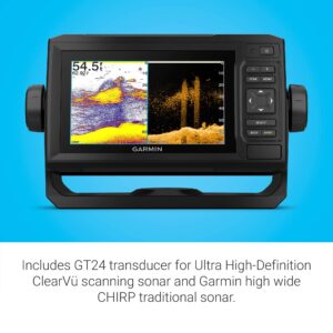 Garmin ECHOMAP UHD 63cv, Keyed Chartplotter with U.S. LakeVü g3 and GT24UHD-TM transducer