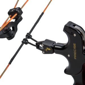 Trophy Ridge Precise Bow Archery Release - 4-Finger Design for Full Drawing Power, Torque-Free 360° Rotation, Smooth Release, Adjustable Thumb Trigger and Caliper Tension, Sling Wrist Strap Included