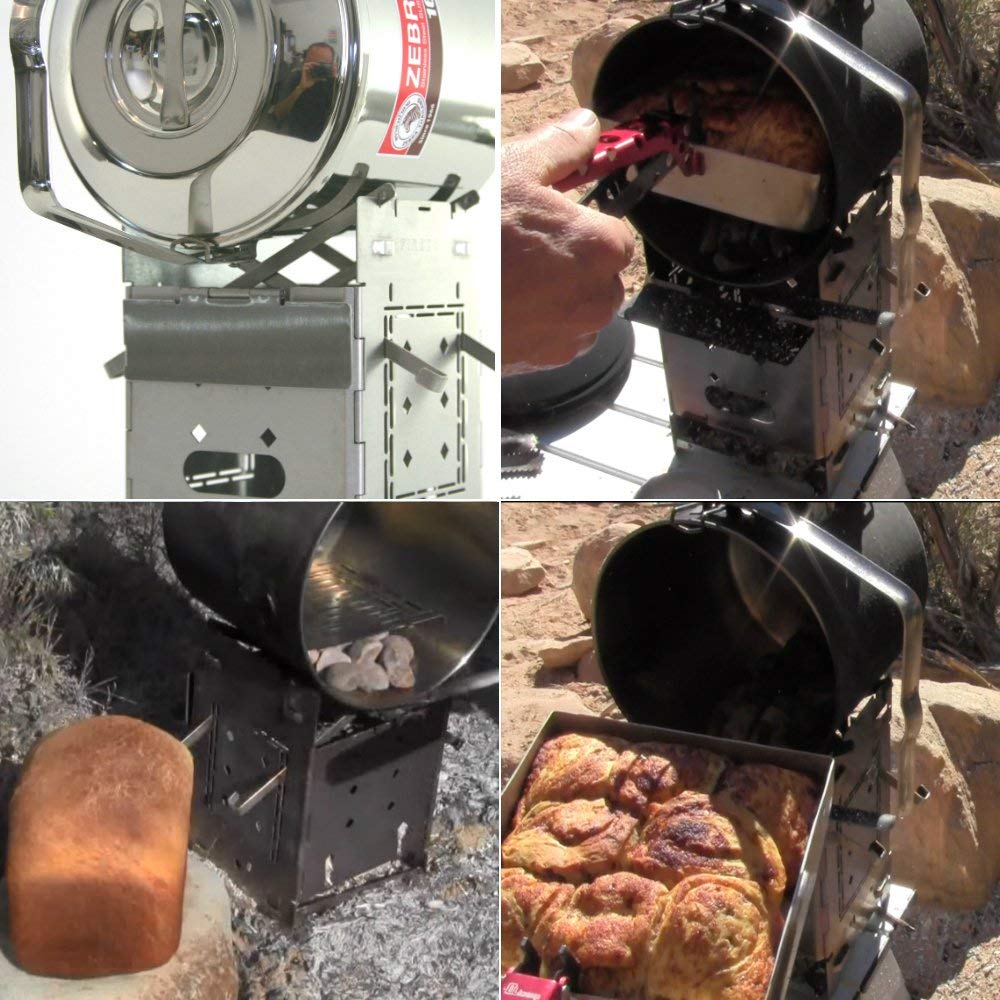 Firebox Bushcraft Camp Stove Kit - Wood Burning/Multi Fuel - Collapsible/Folding - Portable Campfire - Model Gen 2 5 inch / G2-5" Stainless Steel Camping Stove