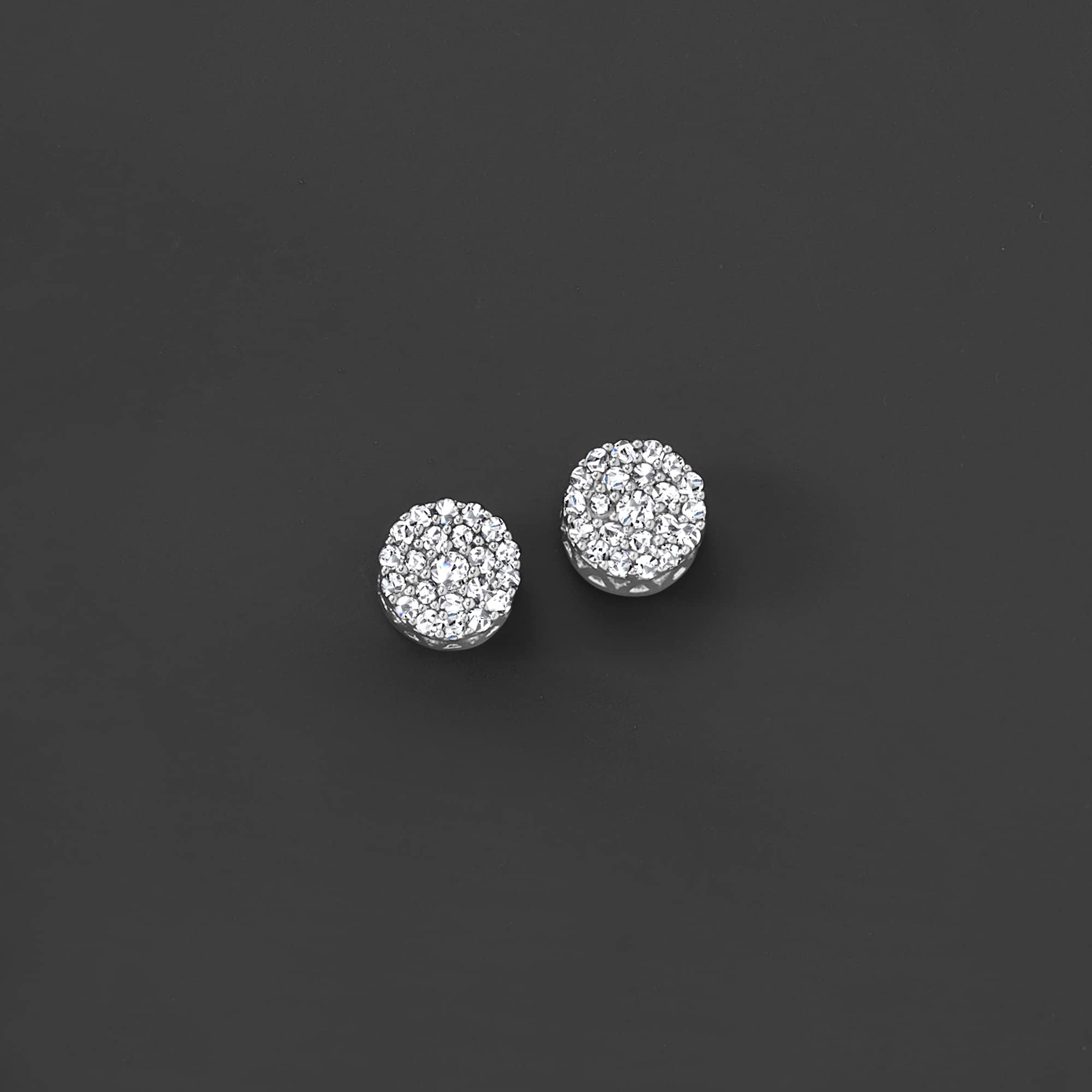 Ross-Simons 0.25 ct. t.w. Diamond Cluster Earrings in Sterling Silver