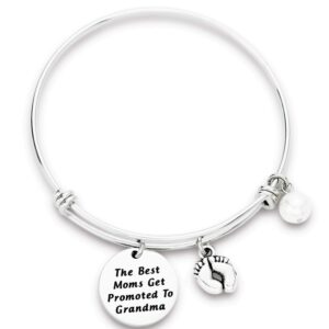 new grandma gifts bracelet the best moms get promoted to grandma to be jewelry