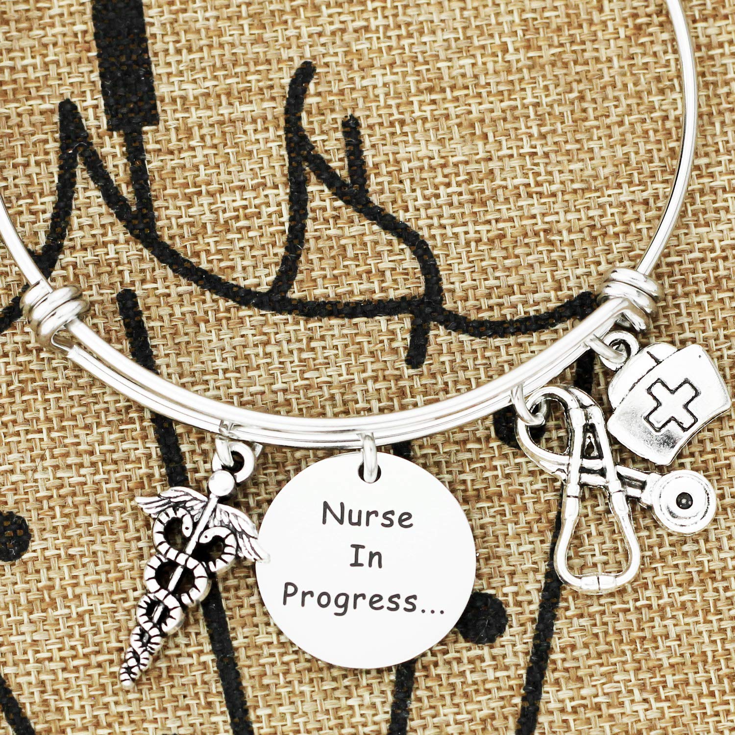 Kivosliviz Nursing Student Bracelet Jewelry Nurse Progress Future Nurse Gifts