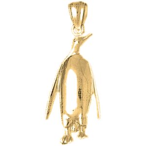 Jewels Obsession Silver Penguin Pendant | 14K Yellow Gold-plated 925 Silver Penguin Pendant