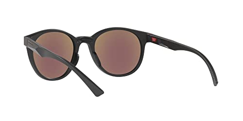 Oakley Women's Oo9474 Spindrift Round Sunglasses, Matte Carbon/Prizm Sapphire Polarized, 52 mm