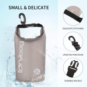 IDRYBAG Clear Dry Bag Waterproof Floating 2L/5L/10L/15L/20L, Lightweight Dry Sack Water Sports, Marine Waterproof Bag Roll Top for Kayaking, Boating, Canoeing, Swimming, Hiking, Camping, Rafting