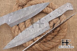 huntex unique custom handmade hand-forged twist pattern damascus steel 12 inch long full tang razor sharp hunting kitchen blank blade knife