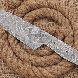 HUNTEX Unique Custom Handmade Hand-Forged Twist Pattern Damascus Steel 12 Inch Long Full Tang Razor Sharp Hunting Kitchen Blank Blade Knife