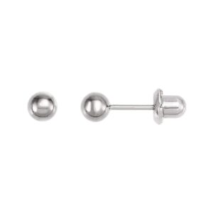 inverness titanium ball post earrings,sterile hypoallergenic for sensitive ears (ball stud 3 mm)