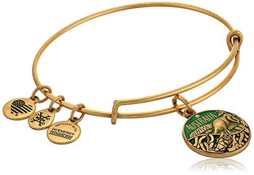 Alex And Ani Replenishment 19 Women's Australia Charm Bangle, Rafaelian Gold