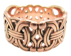 solid copper celtic knot band ring cri573-3/8 of an inch wide. available in sizes 4 thru 13. (11)