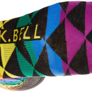 K. Bell Socks Men's Pop Culture Novelty Crew Socks, Pride (Black), Shoe Size: 6.5-12