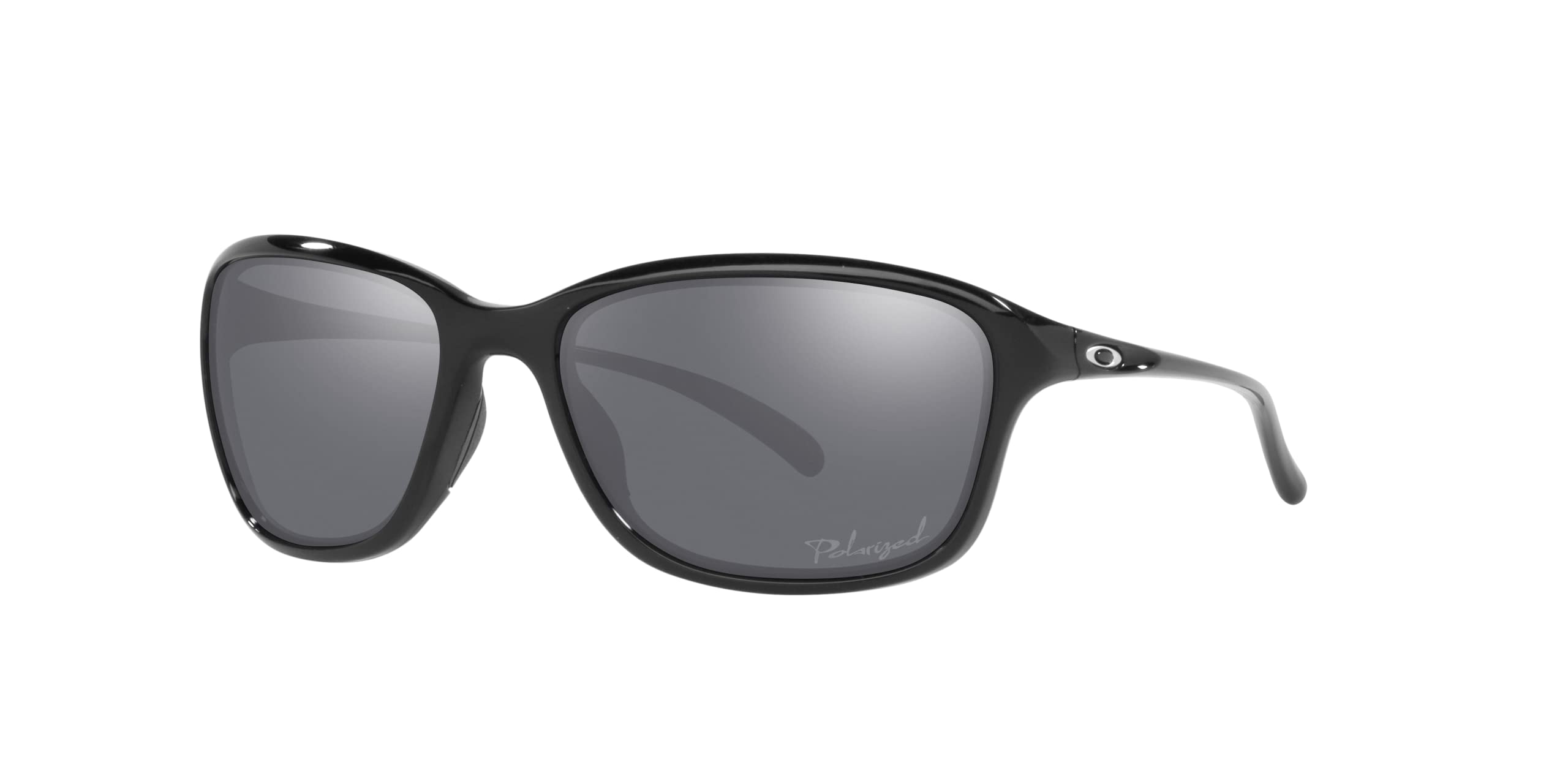 Oakley Woman Sunglasses Polished Black Frame, Black Iridium Polarized Lenses, 59MM