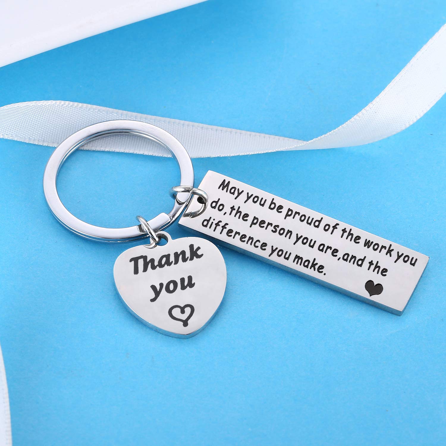 Gifts For Coworkers Friend Women Men Keychain Appreciation Gift Teacher Boss Thank You Gifts Christmas Presents For Her Him Leaving Farewell Good Bye Retirement Gift (Be proud of the work you do)