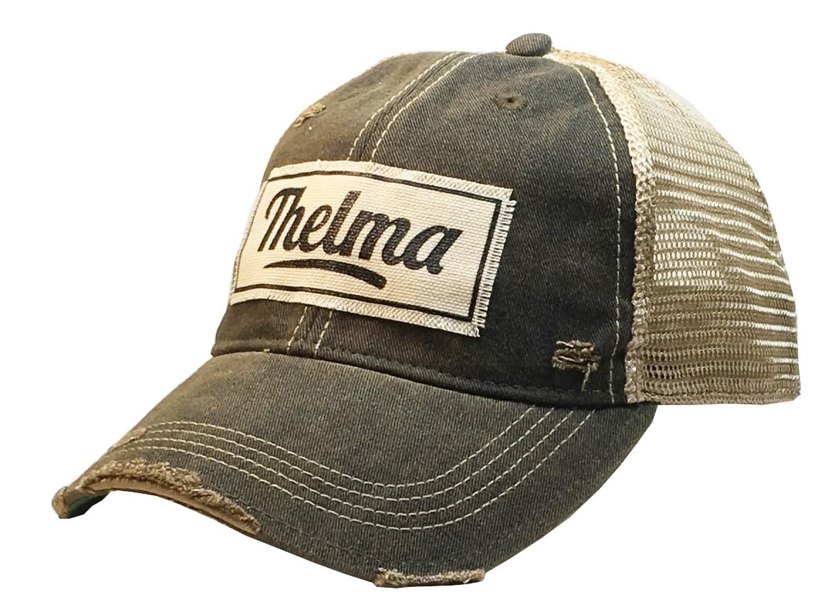 VINTAGE LIFE Best Friends Baseball Cap for Women Funny Trucker Hat Cute Distressed Ball Caps (Thelma, Black)