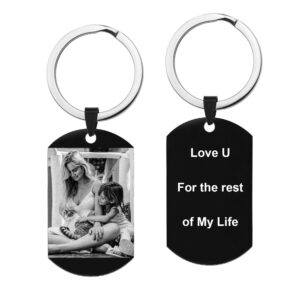 queenberry personalized engraved custom photo text dog tag pendant keychain