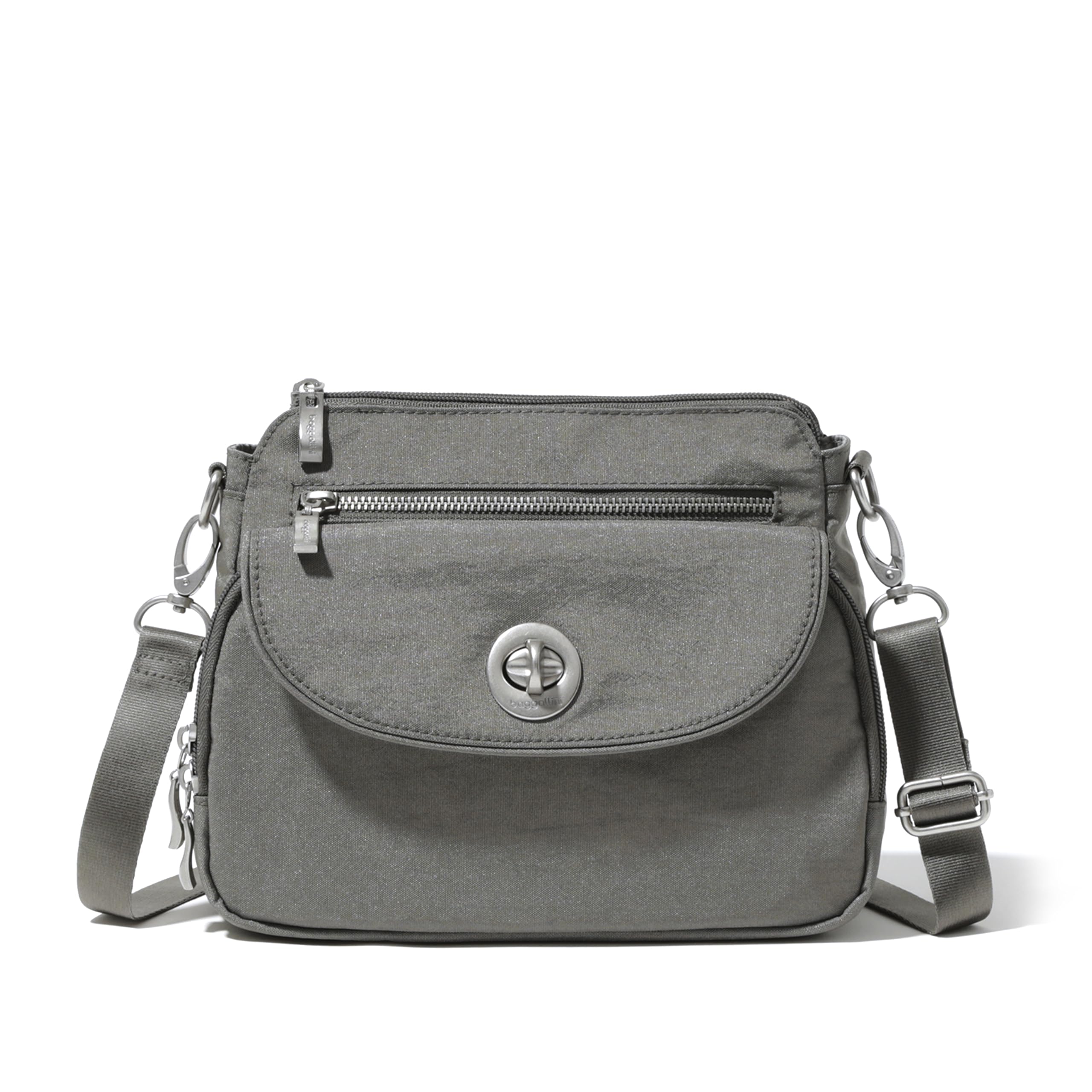 Baggallini Women's Calais Crossbody Bag, Sterling Shimme