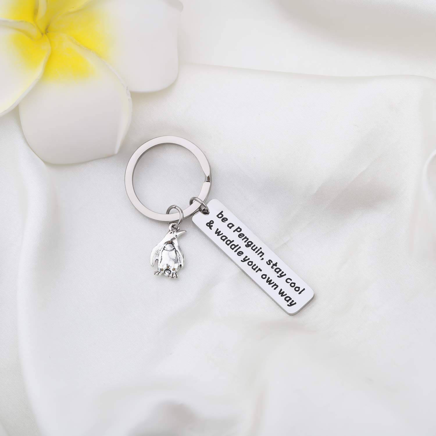 Gzrlyf Penguin Keychain Inspirational Penguin Gifts for Penguin Lovers Be a Penguin Stay Cool and Waddle Your Own Way (be a Penguin)