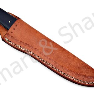 Smart & Sharp Custom Handmade Damascus Steel Hunting Knife/Skinning Knife AA-17244 and 17245 (Black Micarta)