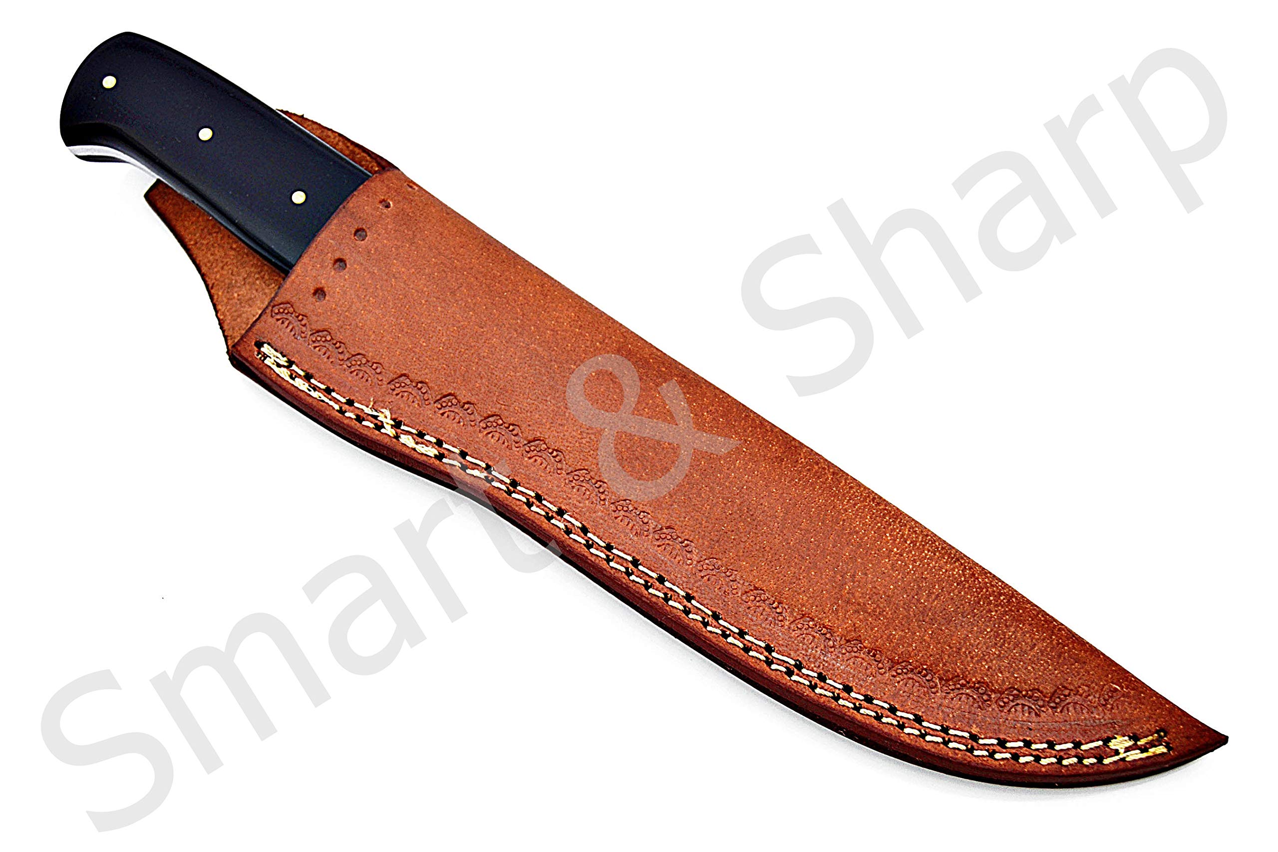 Smart & Sharp Custom Handmade Damascus Steel Hunting Knife/Skinning Knife AA-17244 and 17245 (Black Micarta)