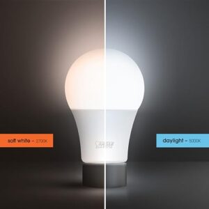 Feit Electric A21 LED Light Bulb, 150W Equivalent, Dimmable, 2605 Lumens, E26 Standard Base, 5000K Daylight, 80 CRI, High Output LED Light Bulb, Damp Rated, 15,000-Hour Lifetime, OM150DM/850/LED