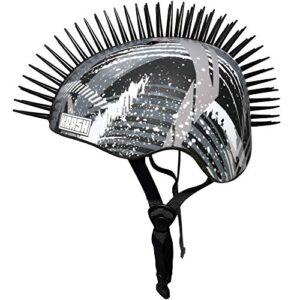 Krash unisex teen Mohawk Bike Helmet, Moto Grey, Youth Boys US