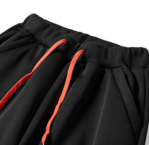 WOCACHI Mens Gradient Patchwork Tracksuit, Hooded Sweatshirt Drawstring Sweatpants Sets Zipper Sports Suit 2022 Fall Winter Warm Slim Fit Outdoor Under 20 Dollars Solid Color 2PCS Sets