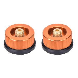 FASTROHY 2 PCS Camping Burner Cartridge Gas Fuel Canister Stove Cans Tank Adapter Converter