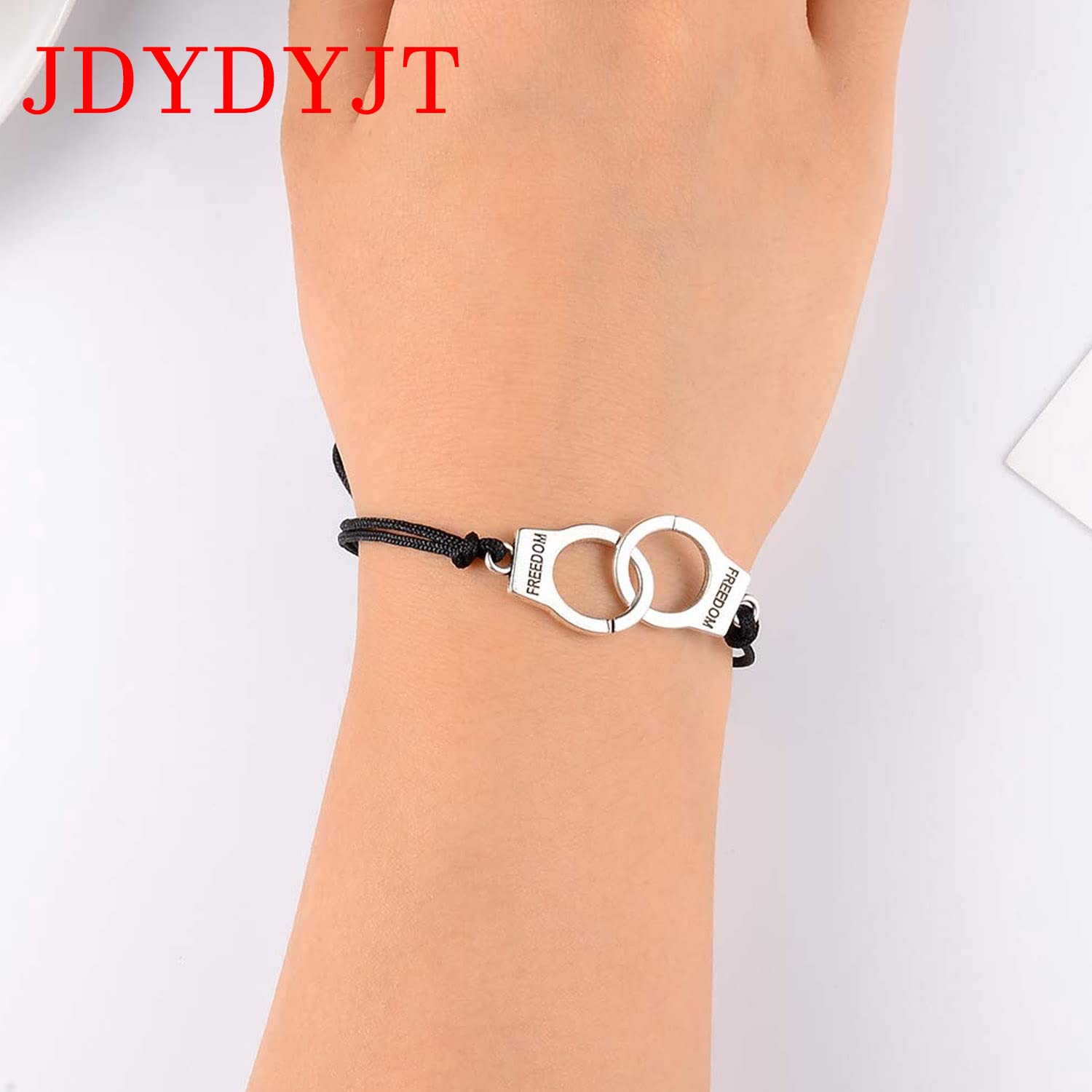 YJT Partners in Crime Handcuff Bracelets for 2 Best Friend BFF Bracelets Women Friendship Bracelets for Couples Mom Mother and Daughter