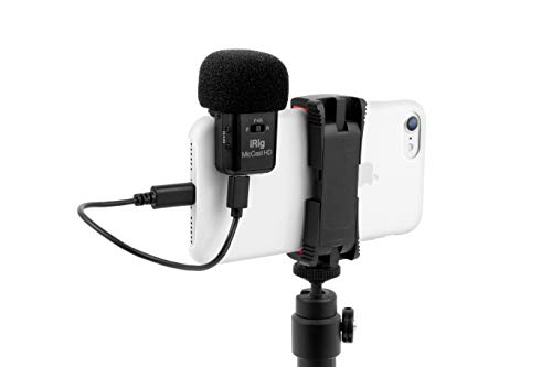 IK Multimedia iRig Mic Cast HD compact dual-capsule vocal condenser microphone with front, rear, bi-directional recording ad 24-bit, 96 kHz sound, for iPhone, iPad, Android and all popular apps