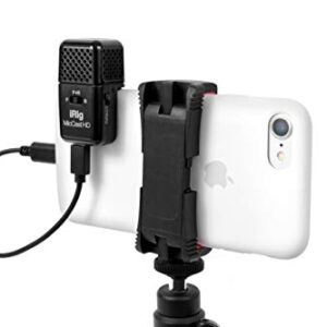 IK Multimedia iRig Mic Cast HD compact dual-capsule vocal condenser microphone with front, rear, bi-directional recording ad 24-bit, 96 kHz sound, for iPhone, iPad, Android and all popular apps