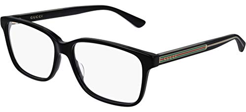 Gucci Men's Eyeglasses Web GG0530O 0530/O 004 Black/Crystal Optical Frame 57mm