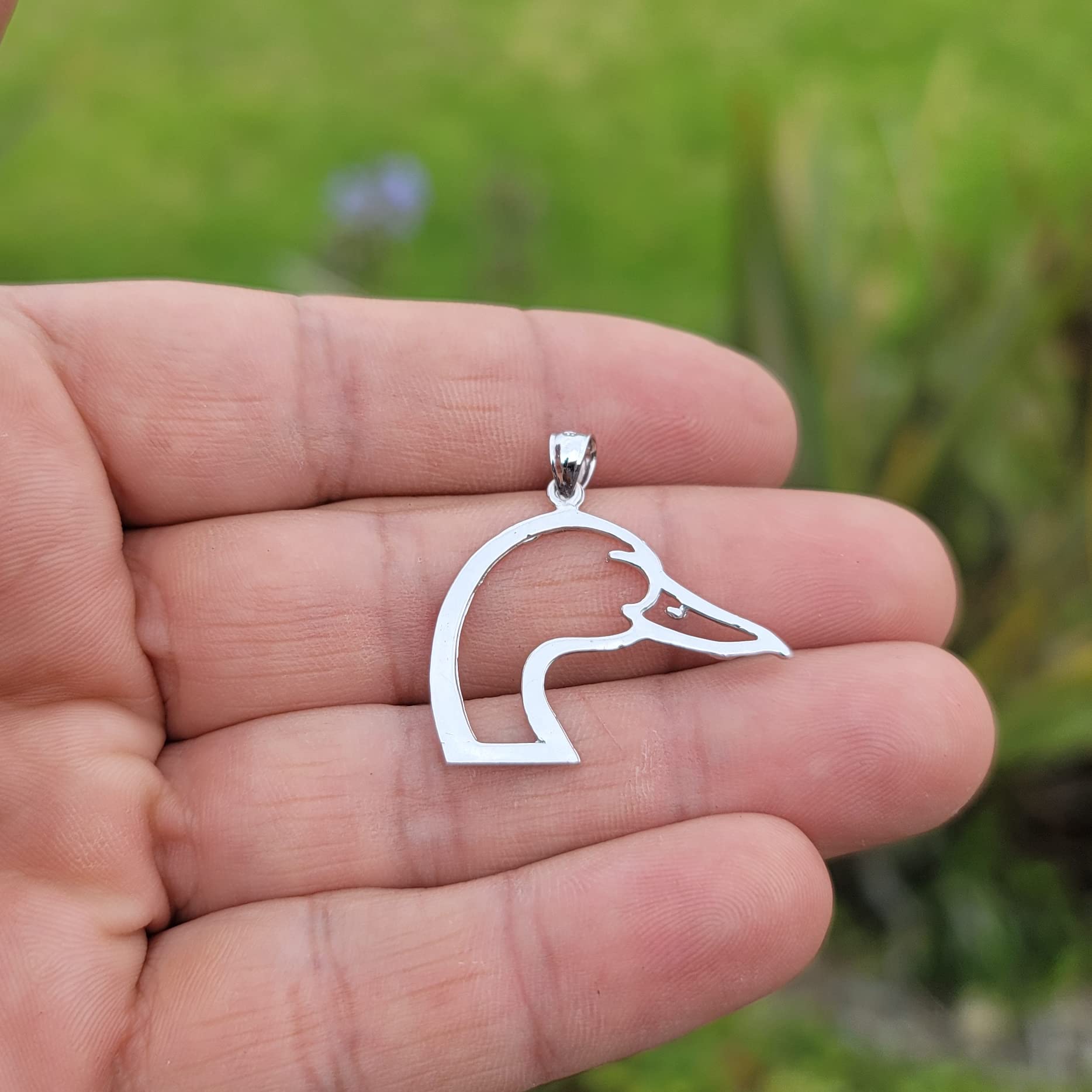 Jewels Obsession Duck Head Pendant | Sterling Silver 925 Duck Head Pendant - 32 mm