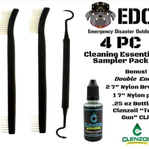 U.S. Flag 5 PC EDOG Cerus Gear American Heavy Duty Pistol Cleaning 12x17 Padded Gun-Work Surface Protector Mat Solvent & Oil Resistant & 3 PC Cleaning Essentials & Clenzoil, Made in The USA