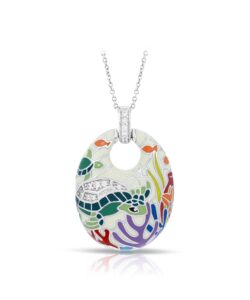 belle etoile sea turtle pendant ivory