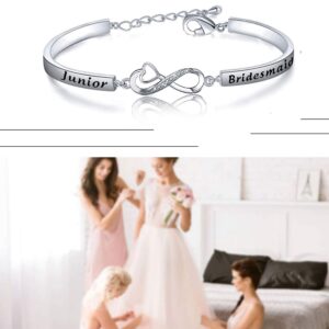 CHOORO Wedding Gift Junior Bridesmaid Bracelet Wedding Party Gifts for Junior Bridesmaids Maid of Honot Bracelet (S)