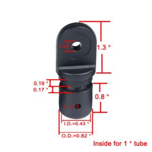 MX 1 inch Bimini Top Fitting Hardware Eye End Cap 4pcs (Inside for 1” Round Tube)…