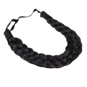 toecwegr 5 strands synthetic hair braided headband hairpiece classic chunky wide plaited braids elasticmulti color headband ladies beauty hair accessories …