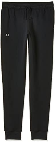 Under Armour Boys Rival Fleece Joggers , Black (001)/Onyx White , Youth Large