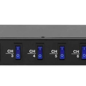 Rockville 1U 15A Rack Mount DJ Pro Audio Power Supply Strip w/USB Charging (RDF9U)