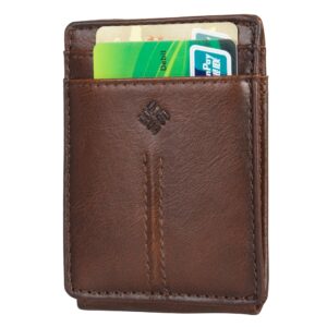 columbia men's rfid wide front pocket wallet with magnetic money clip