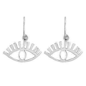 aeravida unique all-seeing eye .925 sterling silver dangle earrings | unique dangle earrings for women | classic sterling silver dangle earrings | vintage eye sterling silver earrings for women