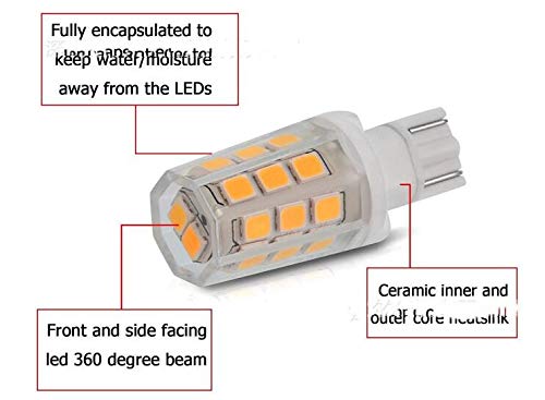 (8-Pack) 2.5W LED Replacement Landscape Pathway Light Bulb 12V AC/DC Wedge Base T5 T10 for Malibu Paradise Moonrays and More,Warm White 3000K,Whie 5000K (Warm White 3000K)